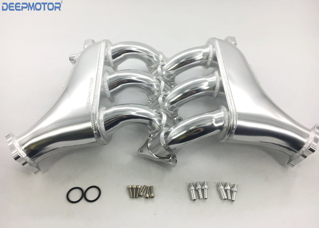 Deepmotor GTR R35 VR38DETT Billet Intake Manifold for 09-UP Nissan Plenum Silver