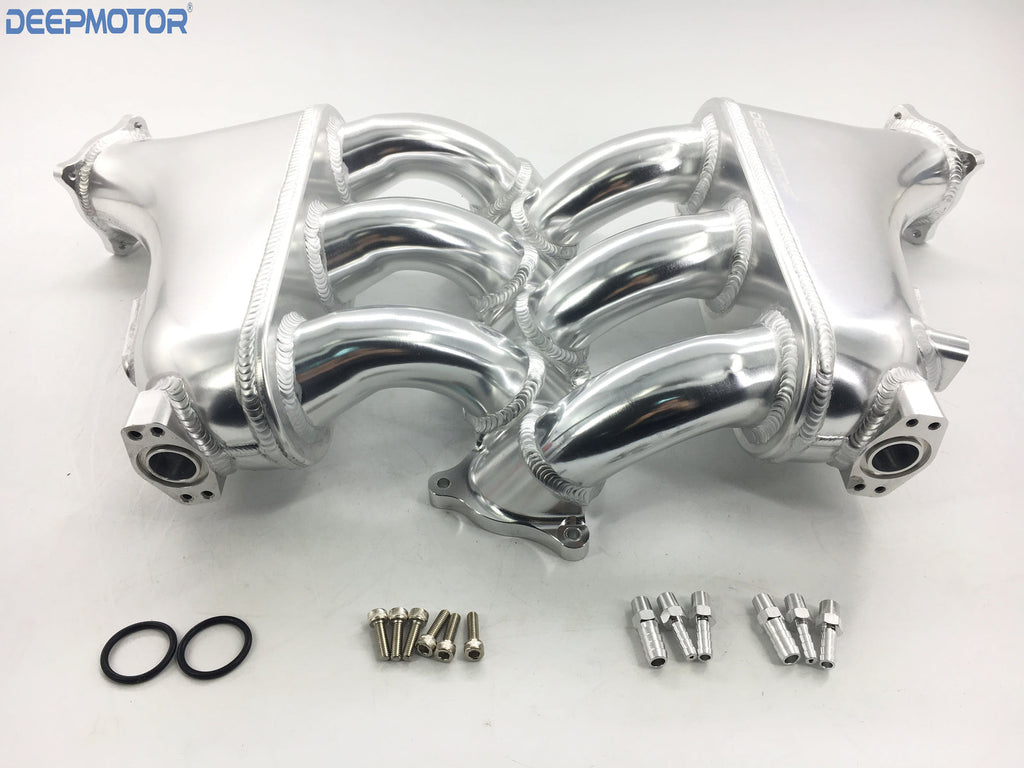 Deepmotor GTR R35 VR38DETT Billet Intake Manifold for 09-UP Nissan Plenum Silver