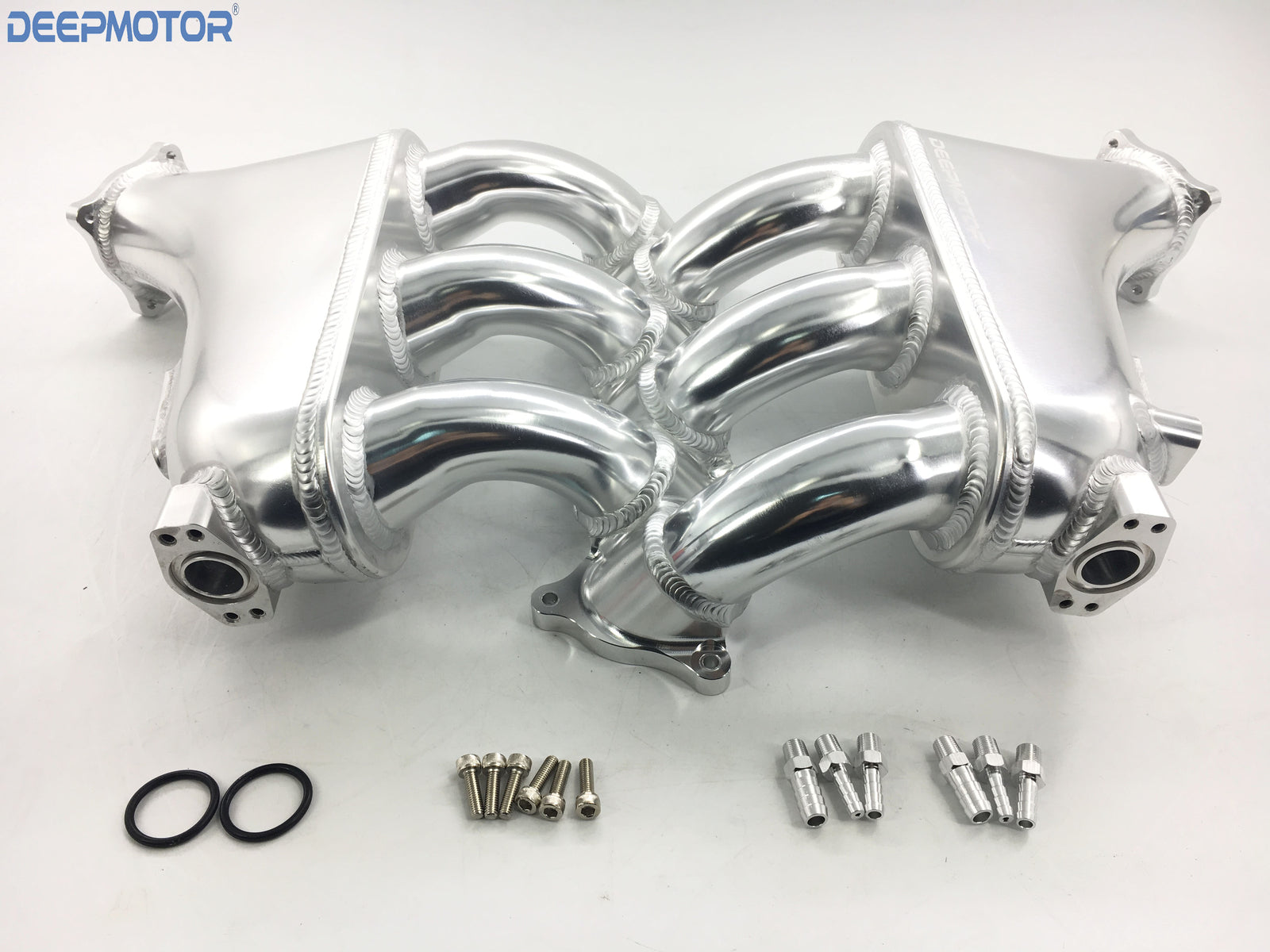 Deepmotor GTR R35 VR38DETT Billet Intake Manifold for 09-UP Nissan Plenum Silver