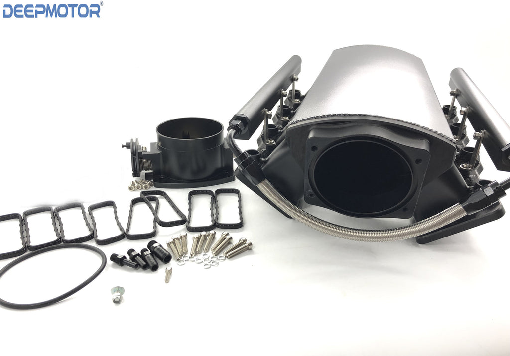 Low LS3 L92 102mm Intake Manifold Fuel Rails W/ Map Sensor Port + Throttle Body