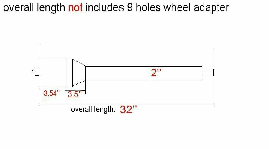 Tilt Automatic 32" Steering Column Shift Indicator w 9 Hole Wheel Adapter Polish
