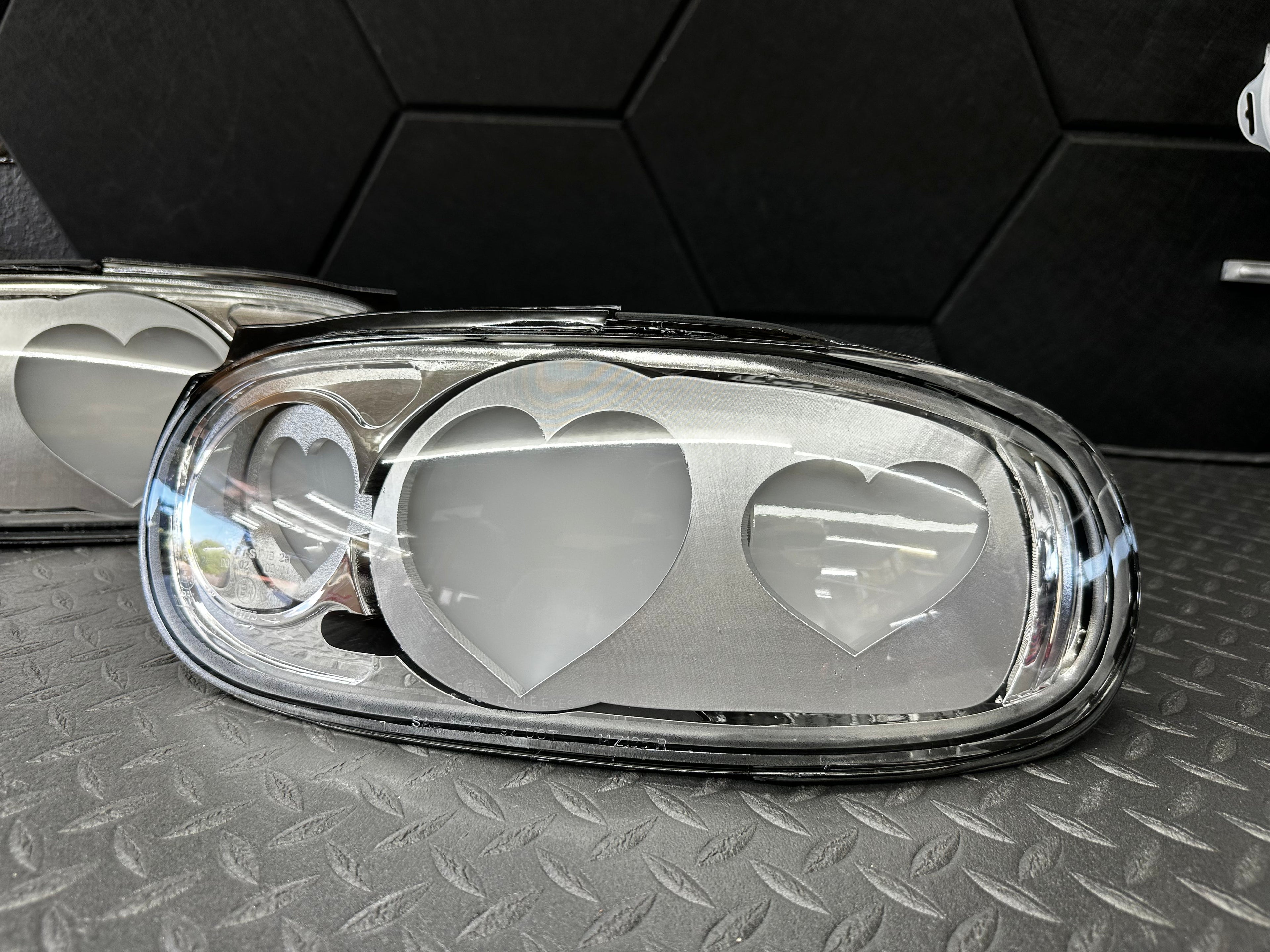 NTXGlow CLEAR Diffused Heart Tail Lights (1990-1997 Na Mazda Miata)