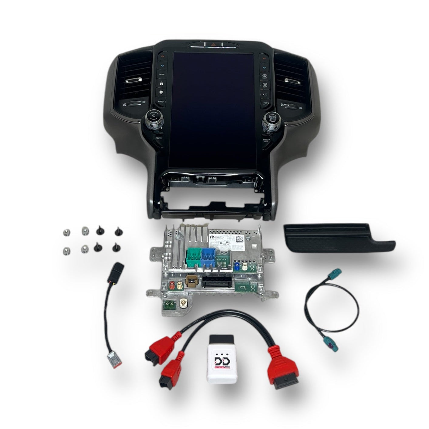 2019–2021 Ram 2500/3500 Uconnect 5 12-Inch Screen Upgrade Kit UBQ – Wireless Apple CarPlay & Android Auto