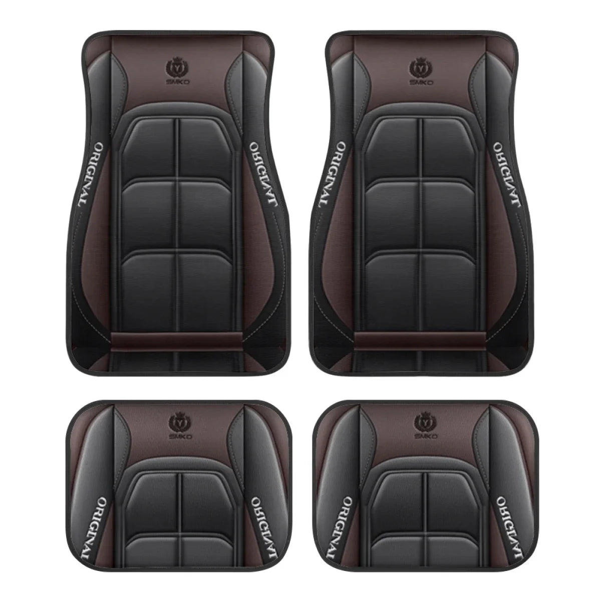 4pcs Y Car Floor Mats - Rug Pads with Non-Slip Backing, Washable, Universal Fit Car Protection Pad Auto Interior Accessories