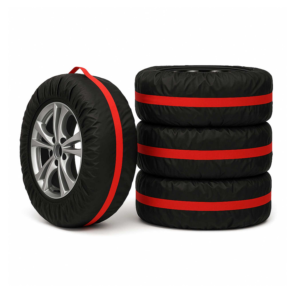 4 Pcs 14''-17" Car Spare Tire Cover Wheel Storage Bag Auto Protector Accessories