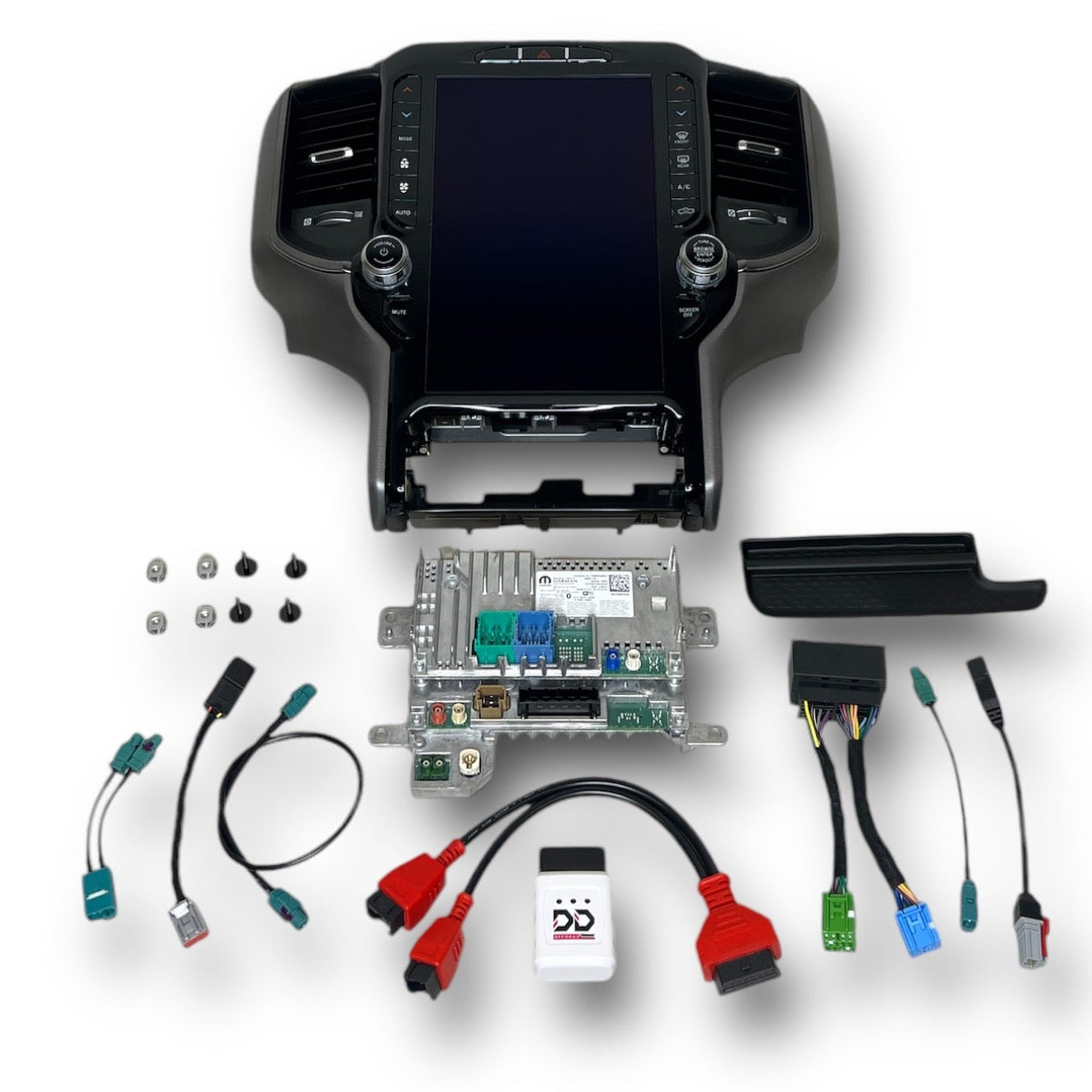 2019–2021 Ram 2500/3500 Uconnect 5 12-Inch Screen Upgrade Kit UBQ – Wireless Apple CarPlay & Android Auto