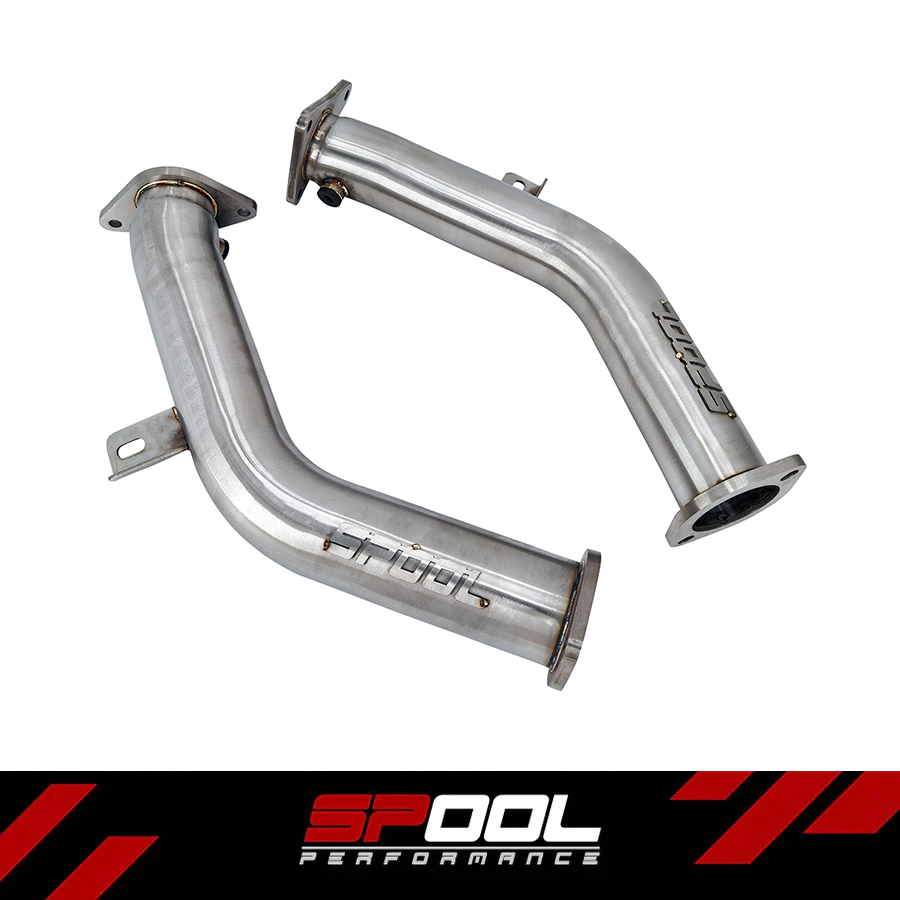 Spool 3 Inch VR30DTT Lower Downpipes Upgrade [Race Downpipes] | Infiniti Q50 Q60 RZ34 [VR30]